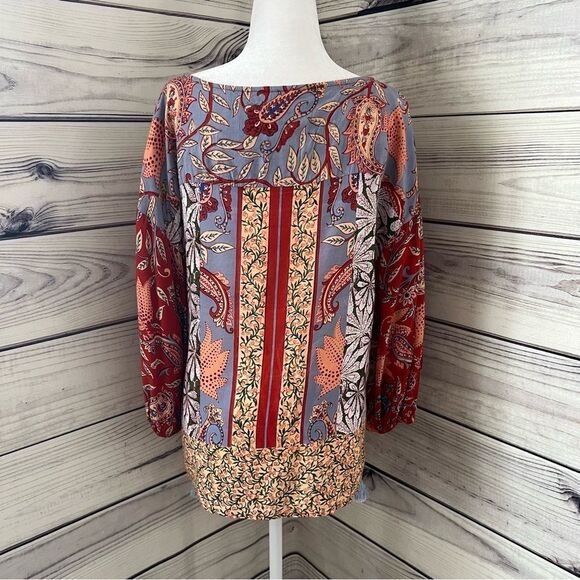 Anthropologie Multicolored Floral Paisley Patterned Blouse - Picture 4 of 13